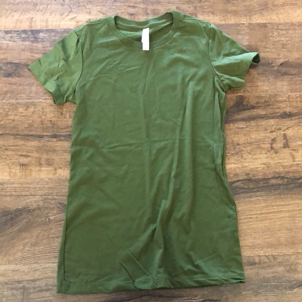 Green Bella Canvas Airlume Jersey T-shirt- Medium